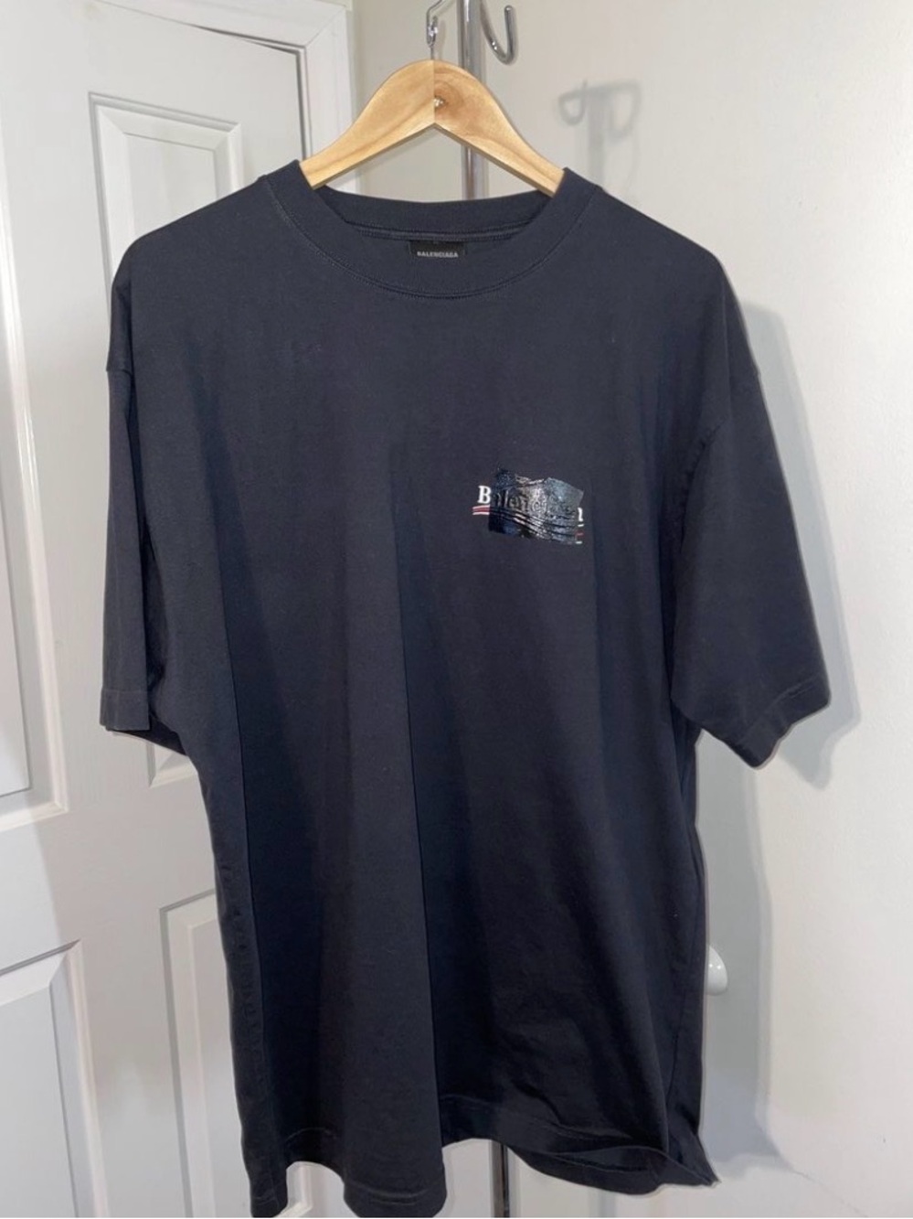 Balenciaga Gaffer Tape Redacted Oversized Campaign Logo T-Shirt